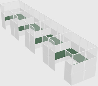 U-shaped cubicle