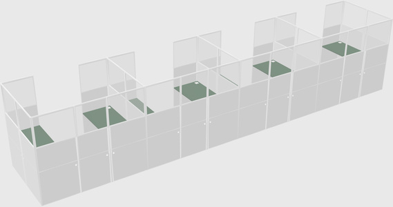 U-shaped cubicle