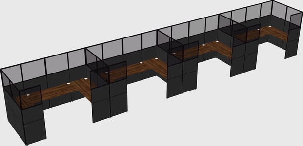 U-shaped cubicle