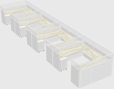 Cabine en u