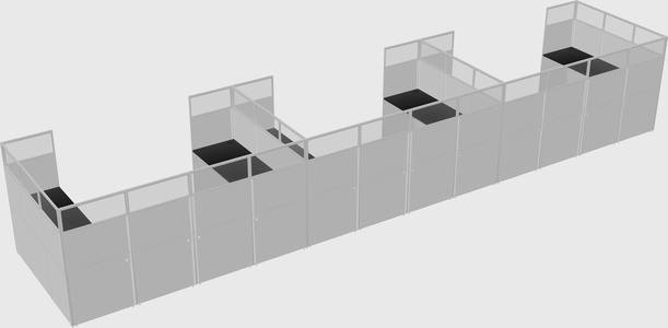 U-shaped cubicle