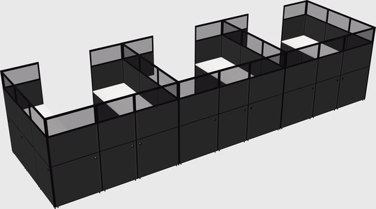 U-shaped cubicle
