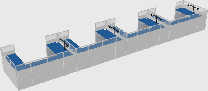 Cabine en u