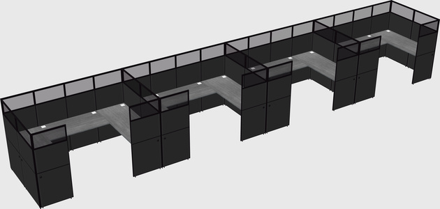 U-shaped cubicle