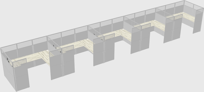 U-shaped cubicle