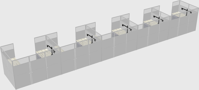 U-shaped cubicle