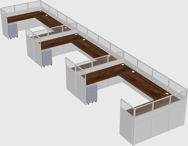 U-shaped cubicle