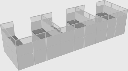 U-shaped cubicle
