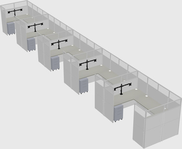 U-shaped cubicle