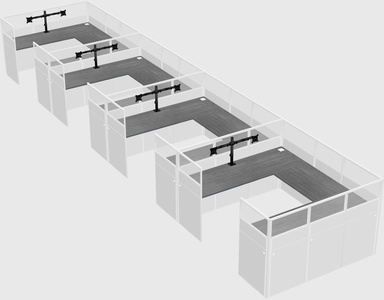 U-shaped cubicle