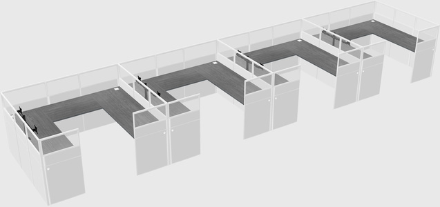 U-shaped cubicle