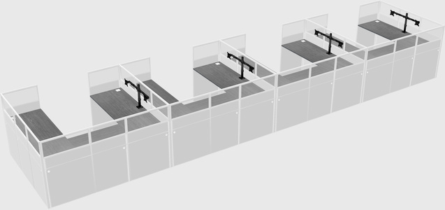 U-shaped cubicle