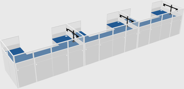 U-shaped cubicle