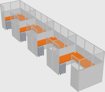 U-shaped cubicle