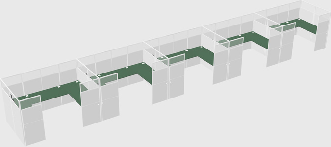 U-shaped cubicle