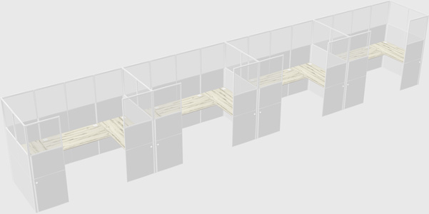 U-shaped cubicle