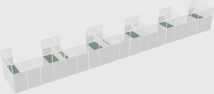 U-shaped cubicle