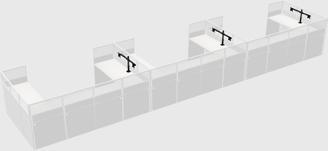 U-shaped cubicle