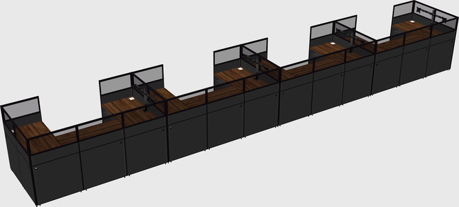Cabine en u