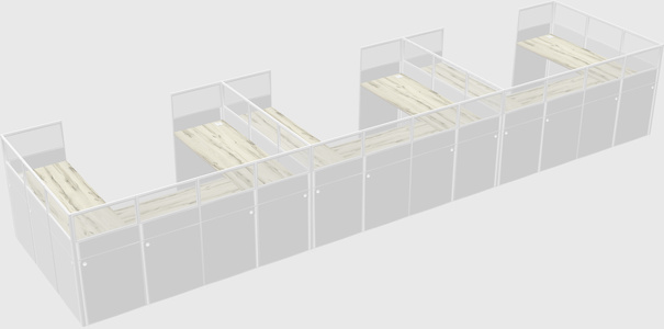Cabine en u