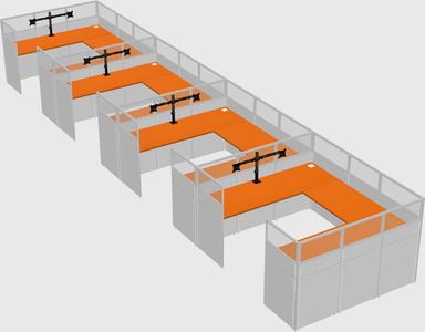 Cabine en u