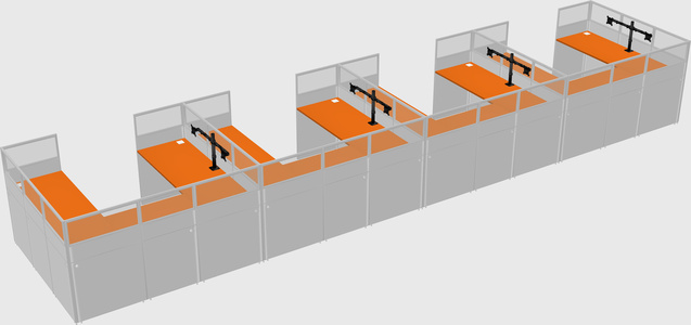 Cabine en u