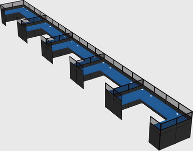 U-shaped cubicle