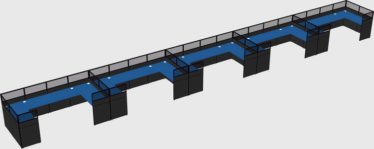 U-shaped cubicle