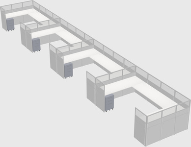 U-shaped cubicle
