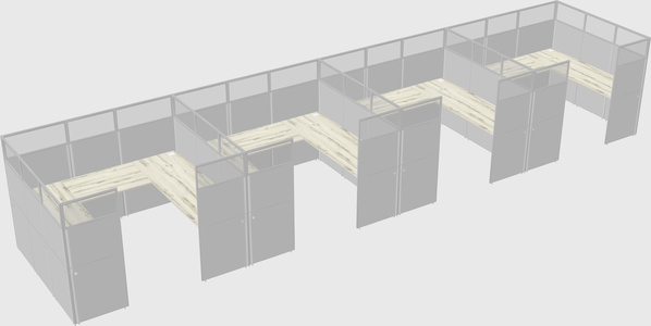 U-shaped cubicle
