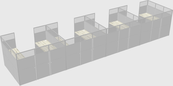 U-shaped cubicle