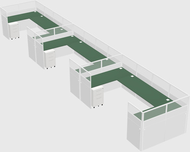 U-shaped cubicle