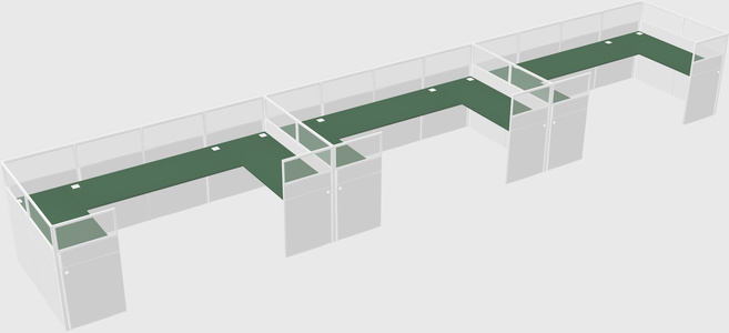 U-shaped cubicle