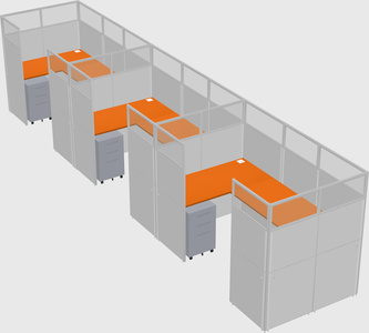 U-shaped cubicle