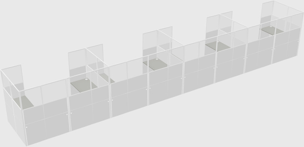 U-shaped cubicle