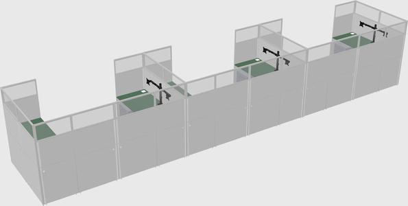 U-shaped cubicle