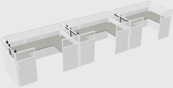 U-shaped cubicle
