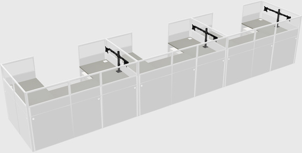 U-shaped cubicle