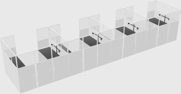 U-shaped cubicle