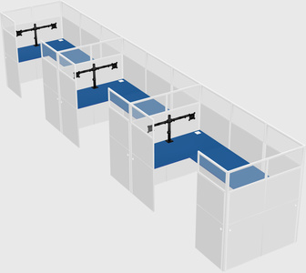 U-shaped cubicle