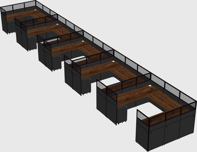 U-shaped cubicle