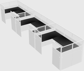 U-shaped cubicle