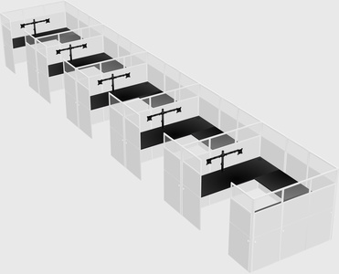 U-shaped cubicle