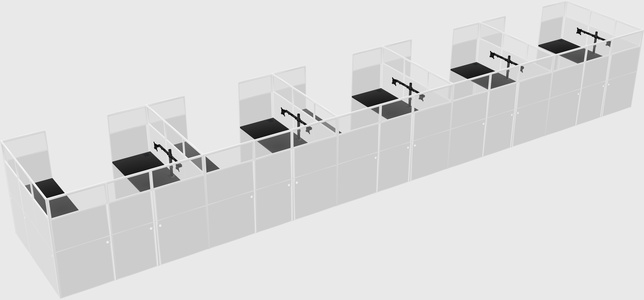 U-shaped cubicle