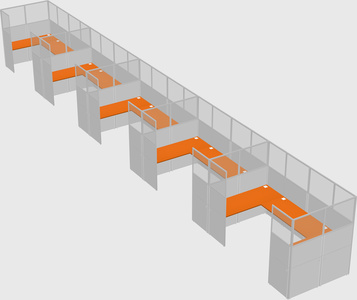 U-shaped cubicle