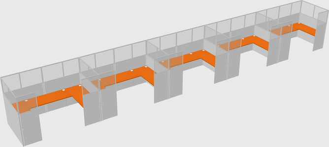 U-shaped cubicle