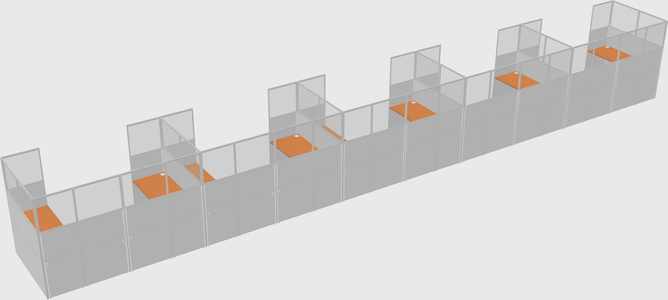 U-shaped cubicle