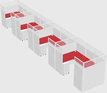 U-shaped cubicle
