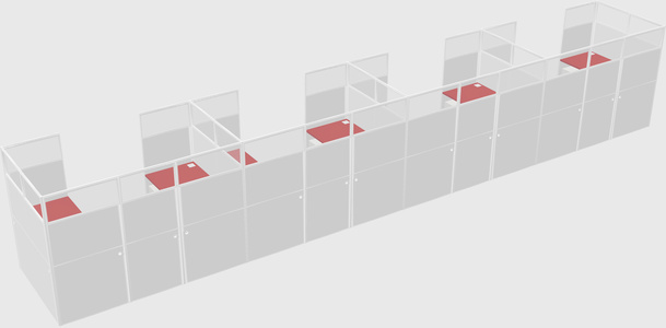 U-shaped cubicle