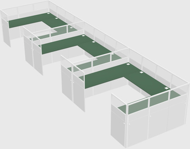 U-shaped cubicle